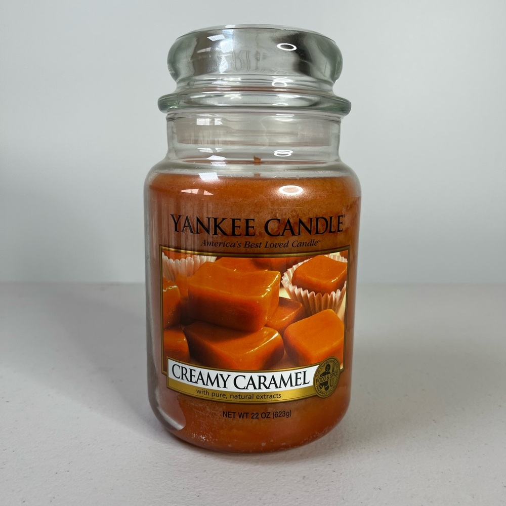 Creamy Caramel Yankee Candle NEW 22 oz W/lid Discontinued, Rare, HTF